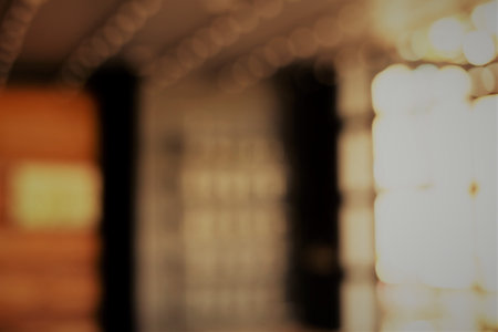 Coffee shop - cafe blurred with bokeh background.