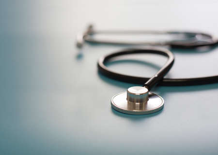 Black stethoscope, health care concept.の写真素材