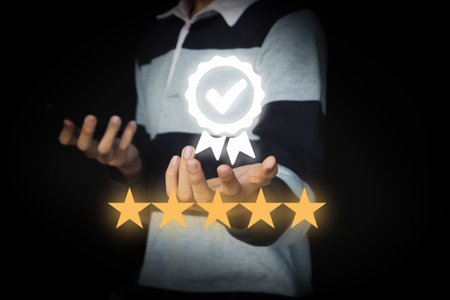 Symbol of service excellence Quality Assurance, Guarantee, Standard, Standard Conceptの写真素材