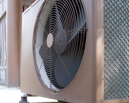 Air conditioner compressor installed outdoors.の写真素材