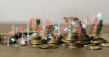 Coins stacked on each other, close up picture,  financial aid concept.
