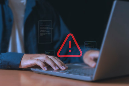 Warning Error 404 page not found Computer network warning with problem