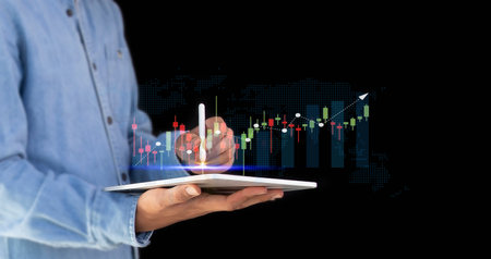 Graph showing business growth, investment, returns, long-term investment