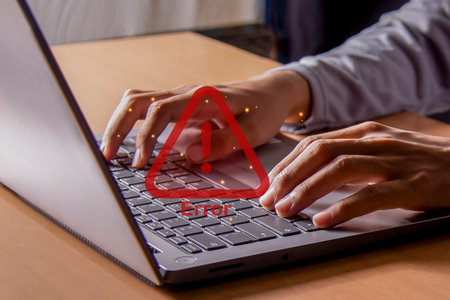 Warning Error 404 page not found Computer network warning with problemの写真素材