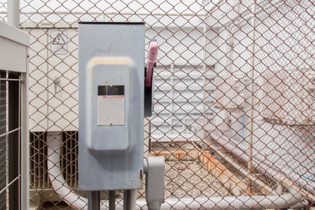 Safety switches installed outdoors to control electrical equipment outside the building.