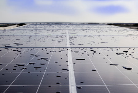 Clean energy concept of rooftop solar power plantの写真素材