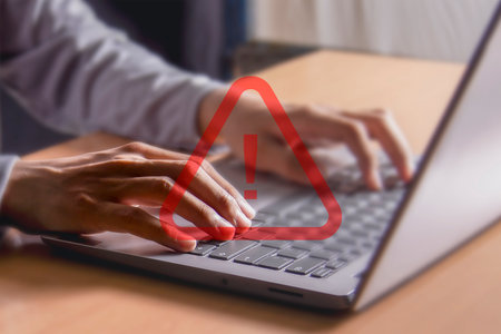 Warning Error 404 page not found Computer network warning with problemの写真素材