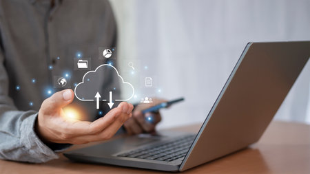 cloud computing cloud technology data storage data transfer Network and Internet service concepts