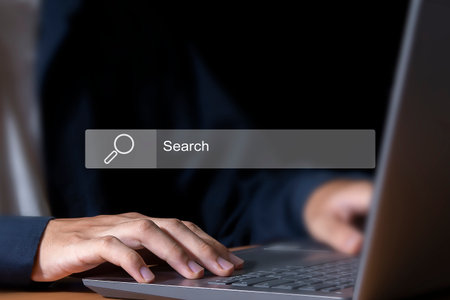 internet search Internet use for business and communicationの写真素材