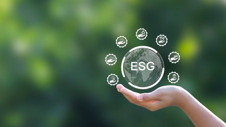 ESG icon for Environment Social and Governanceの写真素材