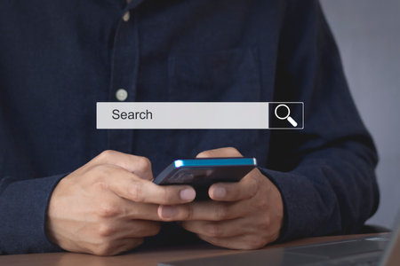 Searching Browsing Internet Data Information Networking Connection Concept.の写真素材
