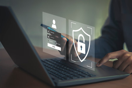 Cyber security, Data protection, information safety and encryption concept.