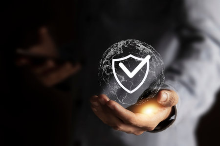 Cyber security, Data protection and information safety. Internet and technology concept.の写真素材