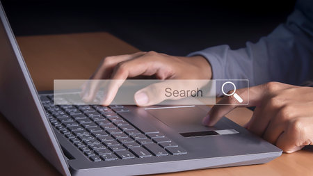 Searching Browsing Internet Data Information Networking Business Concept.の写真素材