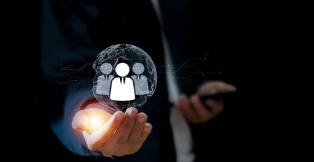 Business strategy concepts and team management teamwork.