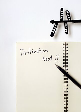 Plan List for next step and destination work, life, holiday.の写真素材