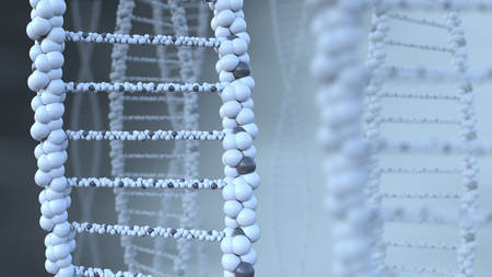 DNA molecules. Genetic research, modern science or molecular diagnostics concepts