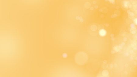 Yellow background. Abstract glowing bokeh circles or sparks