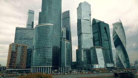 MOSCOW, RUSSIA - JULY 25, 2017. The Moscow International Business Centre MIBC skyscrapersのeditorial素材