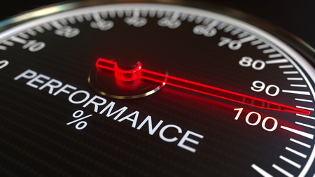 Performance meter or indicator conceptual 3D rendering
