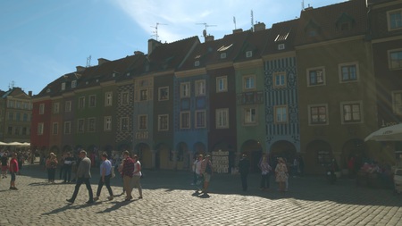 POZNAN, POLAND - MAY 20, 2018. Crowded Old Town squareのeditorial素材