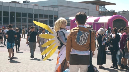 POZNAN, POLAND - MAY 19, 2018. Pyrkon convention participants and visitors