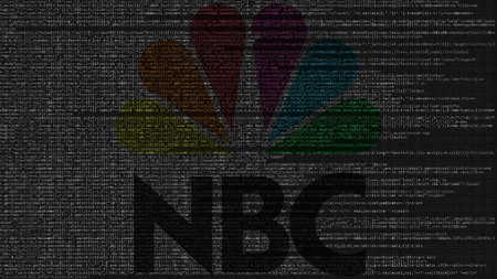 Foto de NBC logo made of source code on computer screen. Editorial 3D rendering - Imagen libre de derechos