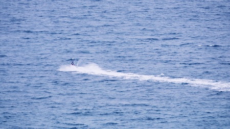Jet ski rider at seaの写真素材