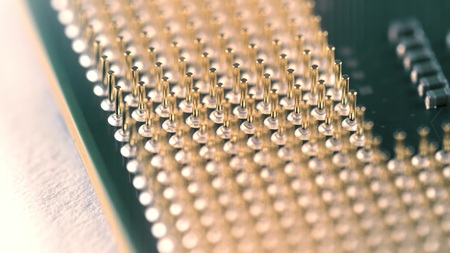 Pins of computer CPU or central processor unitの写真素材