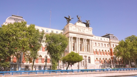 MADRID, SPAIN - SEPTEMBER 30, 2018. View of the Spanish Ministry of Agriculture, Fisheries and Food headquartersのeditorial素材