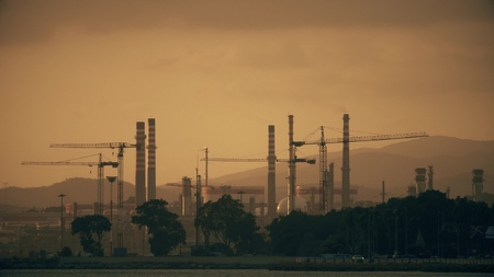 PUENTE MAYORGA, SPAIN - SEPTEMBER 27, 2018. Lubrisur oil refinery