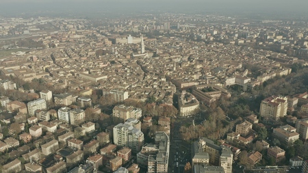 Aerial view of city of Modena. Emilia-Romagna, Italyの写真素材
