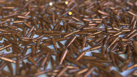Gun cartridges. Realistic 3D rendering
