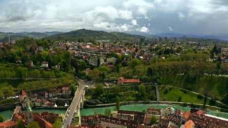 Aerial view of Bern, Switzerland