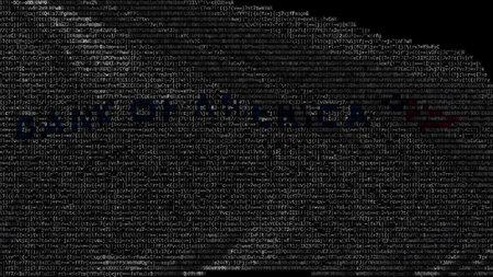 Bank of america logo on waving digital flag. Editorial 3d renderingのeditorial素材