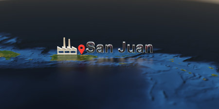 Factory icons and city on the map 3D