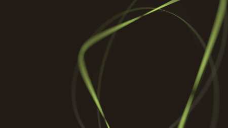 Green and black abstract spirograph art 3d renderingの写真素材