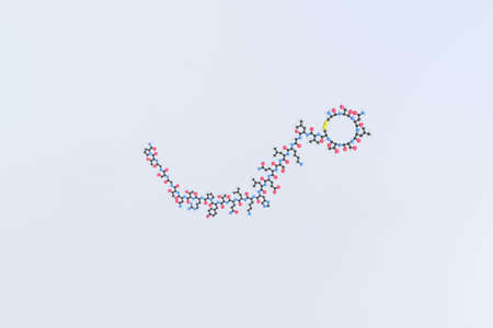 Calcitonin molecule. Isolated molecular model. 3D renderingの写真素材