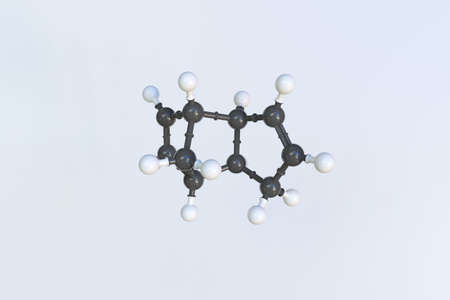 Dicyclopentadiene molecule made with balls, scientific molecular model. 3D renderingの写真素材