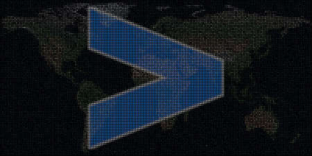 World map and logo of ACCENTURE made with dots. Editorial illustrationのeditorial素材