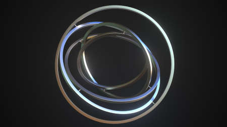 Balancing gimbal with polished metal rings