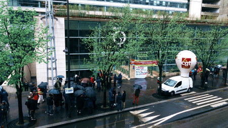 PARIS, FRANCE - APRIL 4, 2024. Protest of Parisian public transport workersのeditorial素材