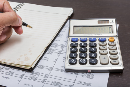 calculator on expensesの写真素材