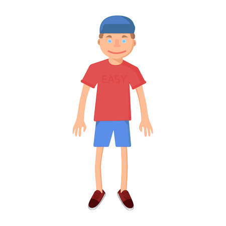 Vector Cartoon Character on white background. Flat design vector illustration.のイラスト素材