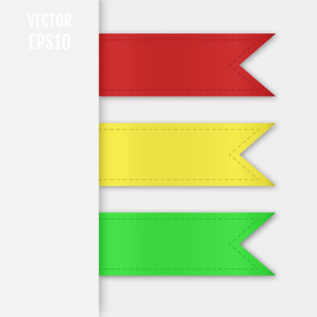 Set of isolated ribbons. Web bookmarks for you text. illustrationのイラスト素材