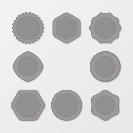 Set of grey Stamps. Distressed Stamp Texture . Post Stamp Collection. Circle Stamps . The concept for your business, web sites, presentations, advertising etc.のイラスト素材