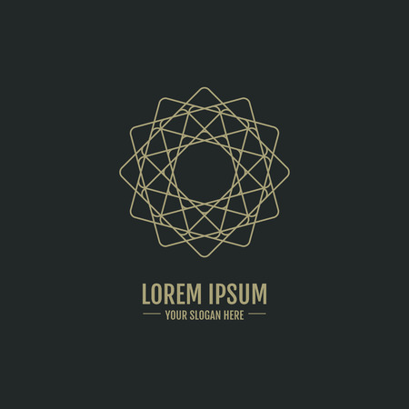 Luxury abstract logotype in the shape of a flower.のイラスト素材