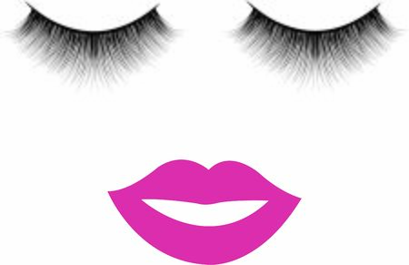 Eyelashes and lipのイラスト素材