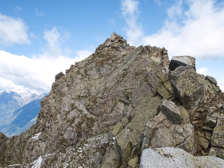Meran, Italy  South Tyrol walking into the landscape of Alps Sarentineの写真素材