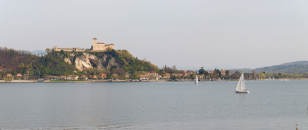 Lake Maggiore  Italy  Stresa, view of Isola Bellaのeditorial素材